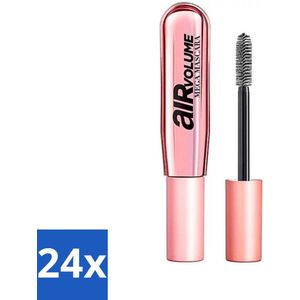 24 x L'Oréal Paris - Mascara - Air Mega Volume - Zwart - 8,7 ml - Mascara - Wimpers - Volume - L'Oréal Paris - Air Mega Volume