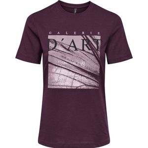 Only Lallie Life T-shirt Vrouwen - Maat S