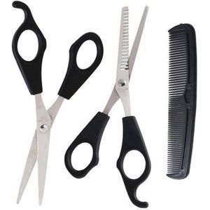Haar Knippen en Uitdunnen Set - Kappers Schaar met Kam voor Professionele Haarstyling