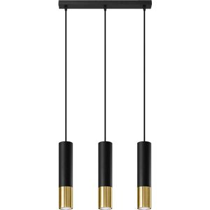 Trend24 Hanglamp LOOPEZ 3L - Hanglampen - Woonkamer Lamp - Hallamp - GU10 - Zwart