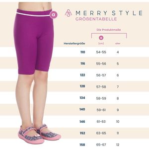 Merry Style MS-MS10-132-LE Meisjes Leggings - Sport - Vrijetijdsbroek - Kort – Viscose - Sporbroek - Yogabroek - Smaragdgroen - 110