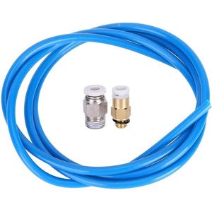 Afstandsbediening Bowdenslang - Ender 3 3D-printer tuboset met rechte pneumatische PTFE-slangaansluiting - 1 meter .