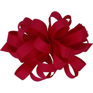 Jessidress Haarclip met bloem gemaakt van linten - Fushia