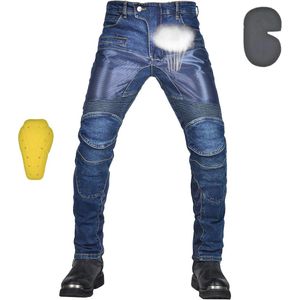 Ademende Elastische Motorbroek voor Heren - Geschikt voor Winter en Zomer met Beschermingsuitrusting