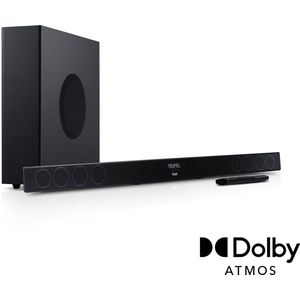 Teufel CINEBAR 11 voor Dolby Atmos 2.1-Set - Soundbar met draadloze subwoofer - Bluetooth met aptX - Virtuele surround sound - zwart
