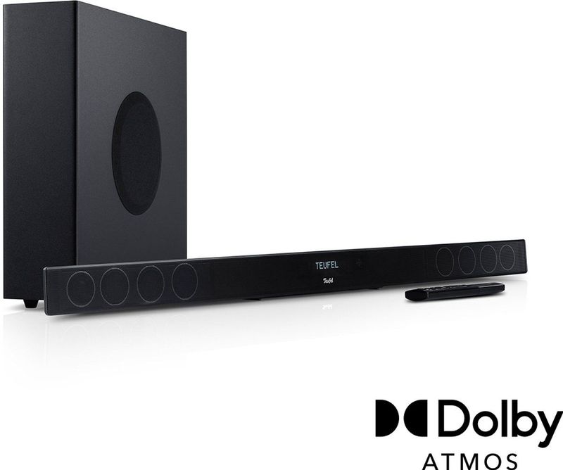 Teufel CINEBAR 11 voor Dolby Atmos 2.1-Set - Soundbar met draadloze subwoofer - Bluetooth met aptX - Virtuele surround sound - zwart