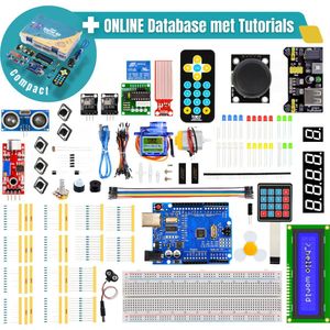 Sminty® Arduino Starter Kit Uno R3 - Elektronica Starterset – 239 Componenten – Volledig Compatibel met Arduino® IDE – Inclusief Handleiding & Online Database – Ideaal voor Beginners & Gevorderden