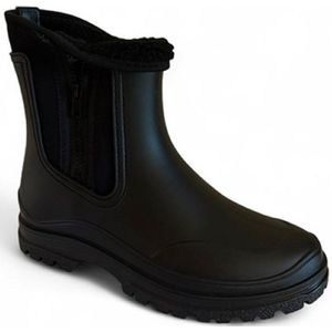 Gevavi Boots - Jara dameslaars pvc/ neopreen met rits gevoerd - zwart - maat 41
