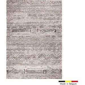 9114 Antiquarian Kelim Medina White Vloerkleed - 170x240  - Rechthoek - Laagpolig,Vintage Tapijt - Modern - Beige, Grijs