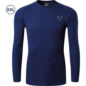 Livano Rash Guard - Surf Shirt - Zwemkleding - UV Beschermende Kleding - Voor Zwemmen - Surfen - Duiken - Marineblauw - Maat M