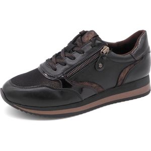 Jana - 8-23774-43 - Veterschoenen - Zwart Brons - Synthetisch