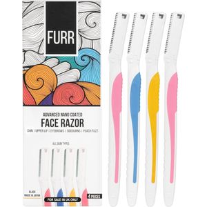 Herbruikbaar gezichtsscheermes voor dames - 4-pack met Wenkbrauw- en Dermaplaning scheermessen