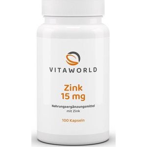 Vitaworld zink 15mg 100 capsules