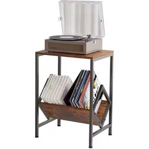 SERALUXE, LP Opbergsysteem - 42 x 32 x 64 cm (L x B x H) - Vinyl Opbergsysteem - LP Houder - Platenrek - Platenkast -Vinyl Rek - Platenspelermeubel - Platenspeler Tafel - LP Opbergrek - Platenspeler - LP Rek - Platenstandaard - Platenhouder -