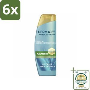 Head & Shoulders – Shampoo – DermaXPro Kalmeert – 250 ml - Voordeelverpakking - 6 stuks - Ceramide shampoo - Aloë vera shampoo
