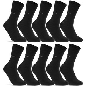 Drukvrije sokken | Zonder knellende boord | Naadloos | Merk: Naft | Kleur: Zwart | Maat: 35 t/m 50 | 12 paar