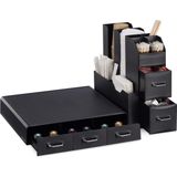 Navaris - Koffie Organizer en Capsulehouder - Voor max 48 Capsules - Koffiecuphouder met 3 Lades