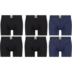 RJ Bodywear Boxer 6-pack: Black & Navy