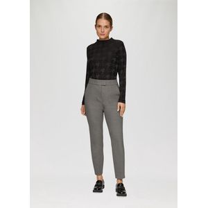s.Oliver - T-Shirt - Houndstooth - Slim-fit - Lange Mouwen