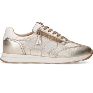 No Stress - Dames - Gouden leren sneakers met rits - Maat 38