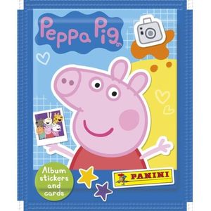 Blisterverpakking met 6 PANINI-zakjes - PEPPA PIG - 24 stickers + 6 kaarten