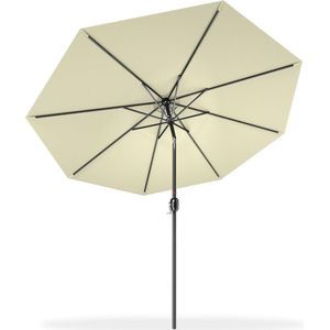 300 cm Tuinparasol met UV-bescherming 40+ | Beige Marktparasol voor Balkon en Terras