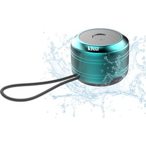 KINSI Draadloze Bluetooth Speaker met Ruisonderdrukking – Draagbare Subwoofer met 360° Full-Range Geluid & Stereo Surround Sound