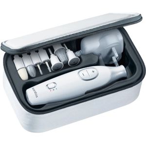 Sanitas - SMA 38 - Elektrische Nagelvijl - Wit/Zilver - Incl. 7 Opzetstukken en Opbergtas