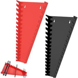 Verpakking 12-Sleuf Magnetische Moersleutel Organizer - Gereedschapsplaten ABS Moersleutelhouder Houders - Gereedschapskist Organisator .