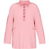 usha - BLUE LABEL - Shirt - Roze - Polokraag - Lange Mouw