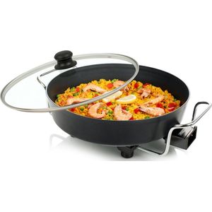 Princess 162367 XL Snackpan - Elektrische Hapjespan – Met deksel - Regelbare thermostaat - 1800W - Krachtig dubbel verwarmingselement - Groot - 5.4 Liter - 1.5 meter snoer