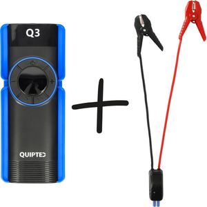 Quipted Jumpstarter compressor Q3 + Langere jump kabel - 2500A & 20000mAh - Jumpstarter voor Auto - Compressor Bandenpomp - 12V Starthulp - Combideal