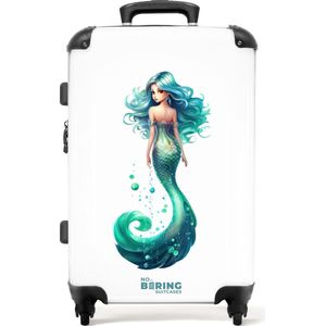 NoBoringSuitcases.com® - Kinderkoffer meisje - Zeemeermin koffer kind - 20 kg bagage