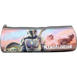 Star Wars Etui Mandalorian Junior 22 X 8 Cm Polyester Grijs