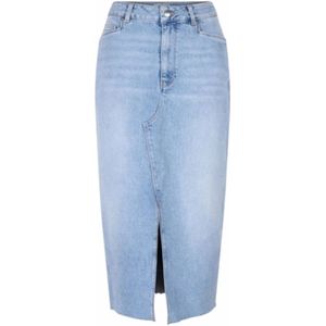Skirt Dante6 Women D6Pasque Denim Midi Bleached Denim-Maat 42