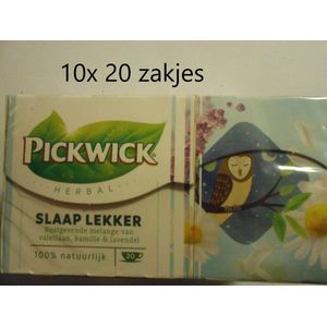 Pickwick thee - Slaap lekker (valeriaan, kamille, lavendel) - multipak 10x 20 stuks
