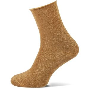 MarcMarcs Blackpool - Glittersokken - 2-pack - Dames - Mosterdgeel - Maat 35/38