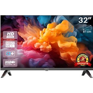 TeeView 32 inch HD LED TV | 3x HDMI | 2x USB | Ingebouwde USB Mediaspeler | Frameless Design | In Eindhoven geassembleerd | TV32QHA-EU