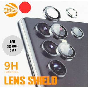 MG Camera lens protector Geschikt Voor Samsung Galaxy S22 Ultra - Rood
