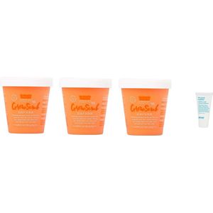 3x Umberto Giannini - Grow Scrub Scalp Scrub - 250 gr + WILLEKEURIG Travel Size