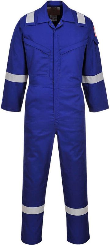 Portwest - Araflame AF73RBR36 - Werkoverall - Zilver - Koningsblauw