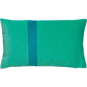 Dutch Decor PIPPA - Sierkussen velvet Beveled Glass 30x50 cm - groen - Inclusief binnenkussen