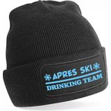 Bellatio Decorations Wintersport muts volwassenen - Drinking Team - zwart - glitter - Apres ski