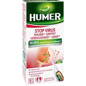 Humer - Stop Virus Neusspray - Preventie van verkoudheid en griep - 99,99% van de virussen geëlimineerd - 15ml