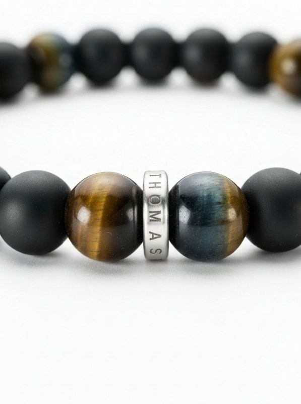 Thomas Sabo - A2196-806-11 - Armband - Zwart - Gerecycled Zilver - Tijgeroog