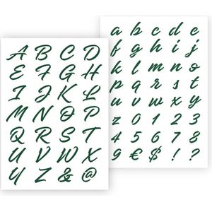 QBIX Lettersjabloon Sierletters A4 Formaat Kunststof - Hoogte letters 2-3cm