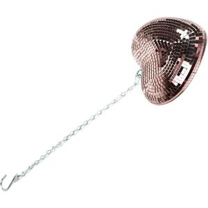 Spiegel Discobal Mini Kerstbal Ornament - Hangende Bal Taart Decoratie - Reflecterende Spiegelbol - Rosé goud .