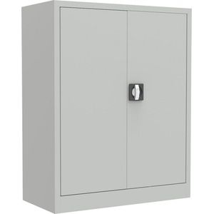 Draaideurkast 100 x 80 cm (HxB) - Aluminium - 2 Legborden - 38 Cm Diep - Inclusief 2 Sleutels