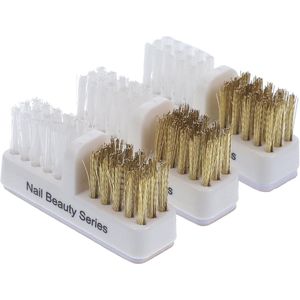 3 Pieces Cleaning Brush voor Grinding Head Cleaning - Copper Drill - Nail Drill Cleaner - Nail Cutter