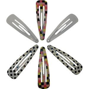 Jessidress® Haarspeldjes 6 haarspelden Meisjes Haarclips Haarspeld - Wit